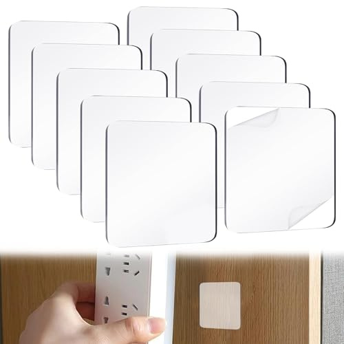 MEKEET 10PCS Strong Adhesive Pads Waterproof Clear Double Sided Sticky Pads Clear Multifunctional Washable Sticky Patch Double Sided Adhesive Pads or Cell Phone Car DIY Craft Home Office Wall