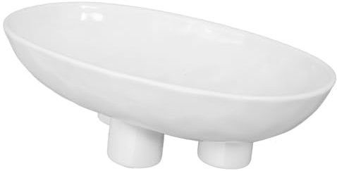 CIYODO Frutero De Cerámica De Patas Cuenco Decorativo Ovalado De Frutero Para Encimera De Cocina Para Organizar Frutas Mostrador