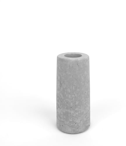 Handworkz | Vaza - mini Vase schlicht aus Beton | wasserdicht | für frische Blumen oder Trockenblumen nutzbar | auch als Kerzenständer für Stabkerzen geeignet | Made in Germany (Grau)