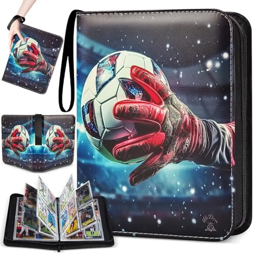 Sammelkarten Album,Sammelalbum Fußball Karten,Fussball Karten Sammelalbum,Fußball Sammelalbu Album,Sammelalbu-m Karte-n,50 Seiten 400 Kart-en,Kompatibel mit Allen Arten von Kart-en (C)