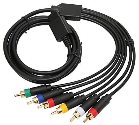 Phefop Hochwertiges RGB-RGBS-Komponenten-AV-Kabel für N64 SFC -Spielekonsolenzubehör mit 4 BNC-Anschlüssen
