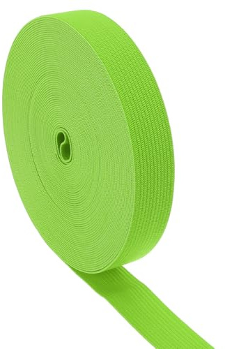 PATIKIL Bande Elastiche Per Cuciture 13/16x11' Alta Elasticità Cordone Elastico Piatto Fascia Elasticizzata Spago Elasticizzato A Maglia Per Cucire Vestiti Cinture, Verde Fluorescente