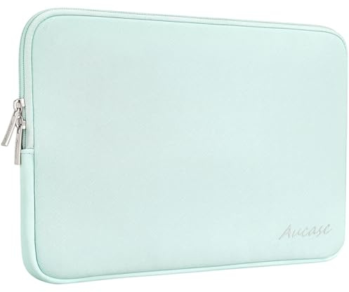 Aucase Funda Portátil 13-14 Impermeable Cuero - Compatible MacBook Pro 14/Air 13/HP/Lenovo/ASUS/DELL/Acer/ASUS/DELL Chromebook