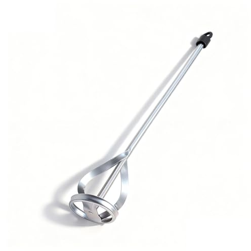 Spiral Mixer for Drill, 40cm Spiral Paint Mixer with 6cm Guard Cage, 3/8 Hex Shank Stirring Paddle for Plaster, Mortar, Filler, Epoxy, Grout, Cement - Heavy Duty Mixing Tool for Electric Drill