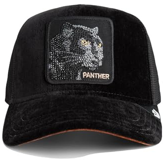 Goorin Bros. Iced Panther Trucker Cap Basecap Baseballcap Truckercap Meshcap Damen/Herren - Snapback, mit Schirm Frühling-Sommer Herbst-Winter Frühjahr Sommer Herbst Winter - One Size schwarz