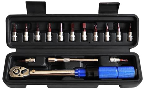 Set Chiavi Dinamometriche Per Bici Chiave Dinamometrica Per Trasmissione Da 1/4 Pollici 2-24Nm Strumento Per Biciclette Per Bici Da Strada Montagna Barra Prolunga Per Presa Strumento