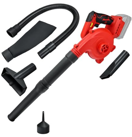 DRAUXI Soplador de Hojas sin escobillas for batería 18 V, soplador Aire inalámbrico, aspiradora 6 velocidades (sin batería) Limpieza de Jardines