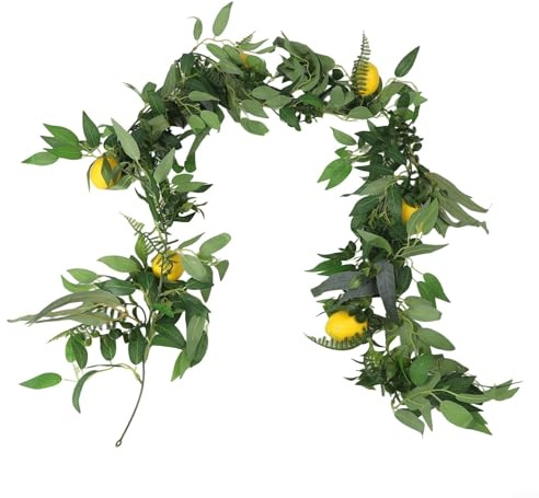 Willow Lemon Vine 180 cm Realistico Faux Greenery per Matrimonio Sfondo Decor Tavolo Porta Corona Decorazione Casa Evento Styling