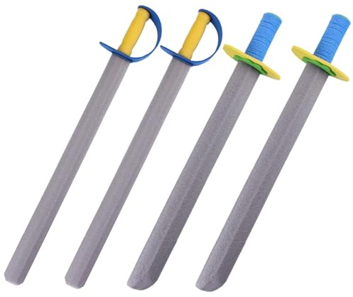 Faticenic 4 pezzi spade e coltelli in schiuma schiuma EVA spada pirata finta gioca con giocattoli per bambini attività per feste spettacoli all'asilo, decorazioni per la casa