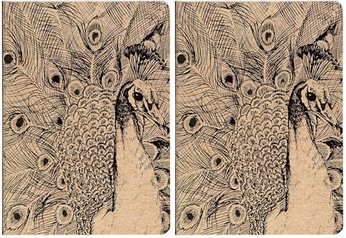 Clairefontaine 116037C - Un Carnet Cousu motifs Nature sur Couverture Kraft - A5 14,8x21 cm 64 Pages Lignées papier Ivoire 90g - Collection Le Cerisier Blanc - 3 visuels, livraison aléatoire