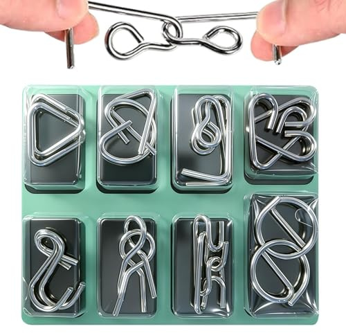 de Metal para Niños Juego de Anillos de Alambre para Abrir y Cerrar