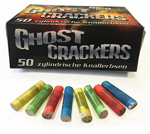 500 Stk. Ghost Cracker knallbunte zylindrische Knallerbsen mit Plastikkörper - Knallteufel Feuerwerk Neuheit