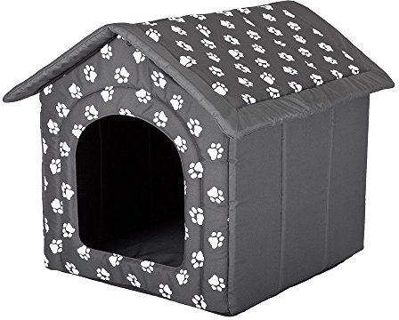 Hobbydog R6 BUDSWL4 Hundehöhle Größe R6-76 X 72 X 74 cm Grau Hundehütte Hundebett Katzehütte Höhle, XXL, Gray, 2.5 kg, 1 Stück (1er Pack)