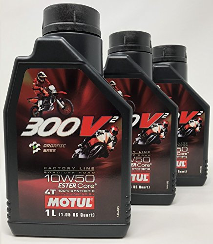 Motul Öl Motor Wettkampf 300 V2 4T FL Road Racing 10W-50, 3 Liter (3 x 1 l)