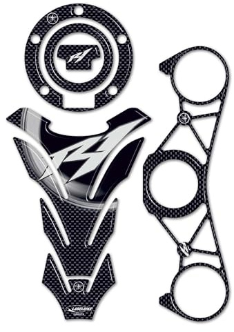 labelbike - 3D Aufkleber-Set aus Harz für Motorräder kompatibel mit Yamaha YZF R1 von 2009 bis 2011