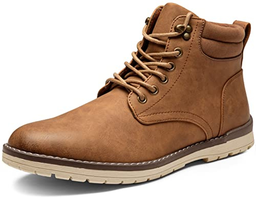 Vostey Men's Hiking Boots Waterproof Casual Chukka Boots for Men(BMY670B Yellow Brown 10)