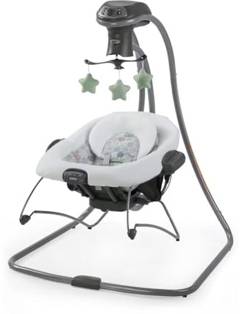 Graco Simple Sway 2-in-1 Swing and Bouncer with Removable Swing Seat and 6 Swinging Speeds for Toddler Swing Seat and Swing Chair - Emersyn