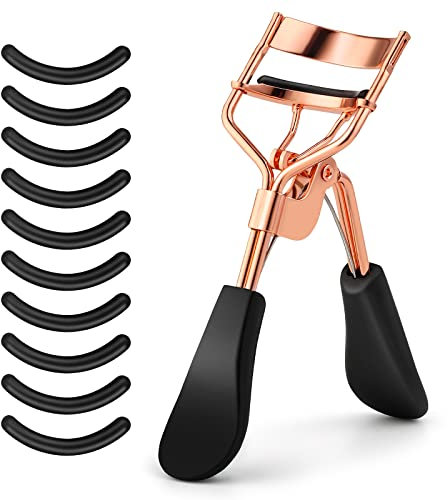 Sibba Bigodino Professionale per Ciglia con 10 Cuscinetti di Ricambio in Silicone Extra per Donne e Ragazze Senza Pizzicare O Tirare Si Adatta A Tutte Le Forme Degli Occhi