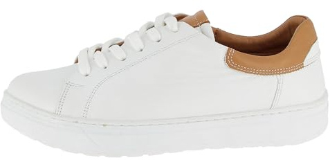 Andrea Conti Damen Sneaker, weiß/Cognac, 42 EU
