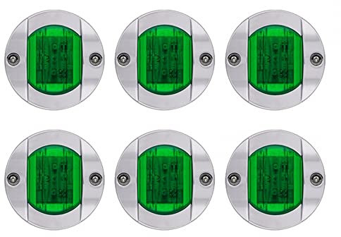 MiOYOOW 6 STÜCKE LED Marine Bootslichter Marine Ankerlicht 12 V LED-Seitenmarkierungsleuchte Ankerhecklampe IP67 wasserdichte Seitenmarkierungsleuchte für Bootsdeck Pontonboot Bassboot Yacht