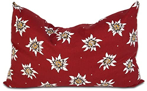 Heublumen-Kissen - 30x20cm Blume Edelweiß + Bio-Inlett - Inhalt: Heublumen - 100% naturrein