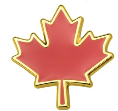 Patch Nation Rot Kanadisches Ahornblatt Metall Anstecknadel, 20mm x 20mm, Aluminium