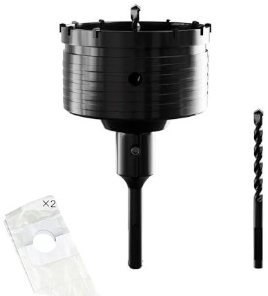 CSOOM hålsågar i betong med 110 mm SDS plus förlängning, hårdmetallbyggd, 2 x centreringsborr, 100 mm ..