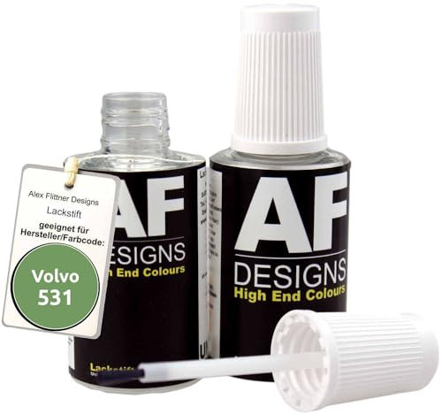 Alex Flittner Designs Lackstift für Volvo 531 Grün Metallic schnelltrocknend 2x20ml Autolack