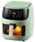 BURLOE Friggitrice Ad Aria con Finestra di Visualizzazione, Calda 8L Funzioni Cottura Funzionamento One Touch Senza Olio Lavabile in Lavastoviglie,Verde