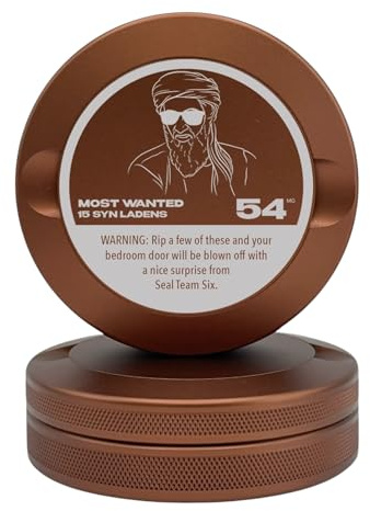 Syn Tin Syn Laden | Metal Container for Zyn, Premium Aluminum Can & Rugged Pouch Holder | Extra Capacity, Knurled Grip & Used Pouch Storage | EDC (Copper)