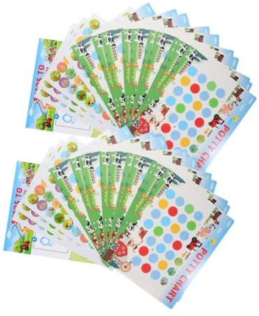 WATIIFUFU Töpfchentraining Aufkleber Satz aus Papier mit Cartoon Motiv Motivierende Belohnungstafel für Kinder zur Selbstständigen Toilettennutzung für Jungen und Mädchen