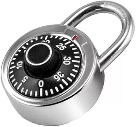 Dial Combination Locker Padlock, Hardened Steel Shackle - 40 mm