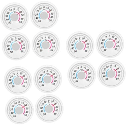 BESPORTBLE 12pcs Outdoor Window Garden Outdoor High Accuracy Temperature Gauge Read Display for Home
