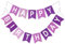 G2PLUS Ghirlanda Compleanno Pronta all'Uso - Decorazione Festa Violetta (16x20 cm), Ghirlanda Carta Decorativa per Feste di Compleanno, Facile da Appendere