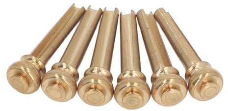 Funien Messinggitarrenbrückennadel, Premium -Austausch für Akustikgitarren, Stabiler Vibrationstransfer, Feine Verarbeitung, Einfach zu Bedienende und Transportieren, Optimale Dichte
