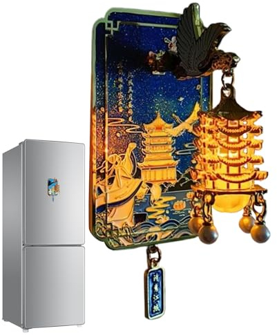 Kühlschrankmagnete | Gelber Turm 3D Magnet Deko,Leuchtende Kühlschrank Tür Magnete Deko Für Kinderzimmer Schule Reisen Küche Klassenzimmer Werkstatt Garage