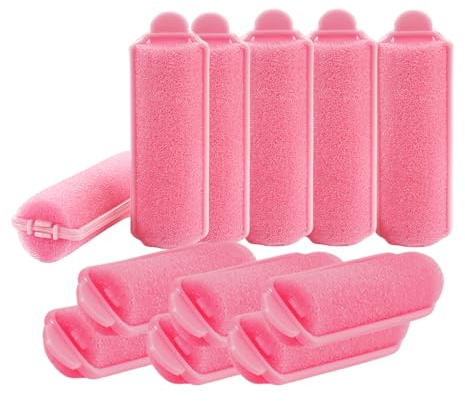 36 Pieces Foam Sponge Hair Rollers - Flexible Soft Sleeping Curlers, No Heat Heatless Self Grip Hairstyle Tool for Women, Hairdressing Benders for Home Salon on Long Medium Short Hair