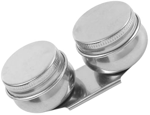 DIYEAH Tazze per Tavolozze a Olio in Acciaio Inossidabile con Coperchio, Contenitore Doppio per Pittura Artistica Professionale, Portapennelli Portatile per Pittori Amatori e Scuole