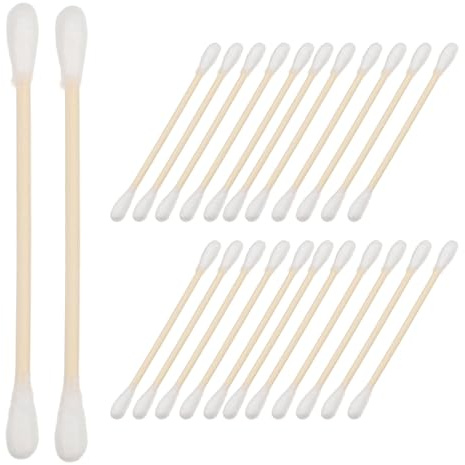 SEWACC 100stücke Wattestäbchen aus Bambus Einweg-ohrenreinigungsstäbchen Applikatorstäbchen für Make-up-entfernung Detailreinigungsstäbchen für Elektronik