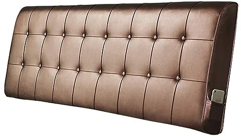 En Cuneo Imbottito per Letto Copri Capezzale i Pelle Sintetica Cuscini Morbidi Matrimoniali 190 x 58 x 10 cm färg MarroneComfort e Stile!