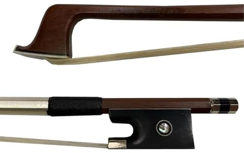 Handgefertigte Geigenbögen Anfänger Übungsbogen aus Brasilholz achteckig Ebenholzfrosch echtes weißes Pferdehaar 4/4 3/4 1/2 1/4 1/8 1/10 1/16(3/4)