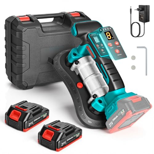 Yofuly 2-en-1 Ventouse Carrelage Électrique 260mm 200kg D'aspiration | Vibreur Carrelage Vibrante Compatible avec Batterie Makita 18V, 9 Vitesses | 2× 2.0Ah Batterie pour 0.3 à 2m Carreaux Vitre