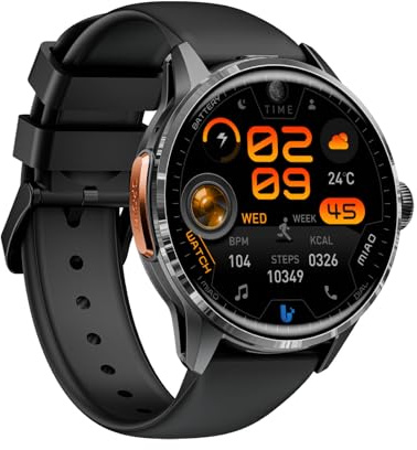 Cuifati Reloj Inteligente 4G Reloj Inteligente 4G LTE Independiente con Pantalla HD de 1,6 Cámara Giratoria Ranura para Tarjeta SIM NFC para Llamadas Transmisión de (Black)