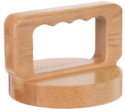 jojofuny Prensa de Impresión de Madera Mango Ergonómico, Bloque de Linograbado Seguro de Haya, Herramienta para Manualidades y Scrapbooking con Almohadilla para Estampación Creativa