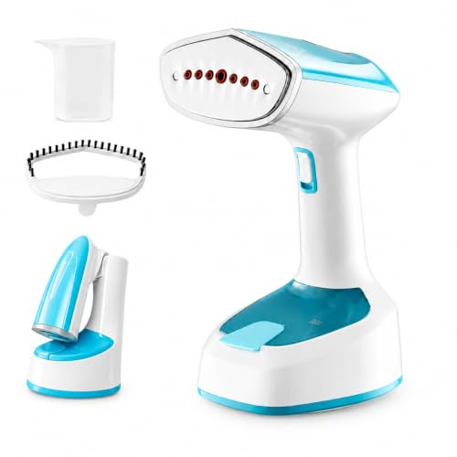 MU LIN Ferro da Stiro Verticale a Vapore 1500W, 25 g/min di Vapore Continuo, Pronto in 25 Secondi, Serbatoio da 150 ml, Design Compatto e Pieghevole, Ideale per Casa e Viaggio