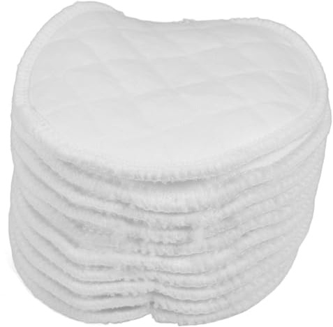 CHILDWEET 20 Pezzi Coppette Assorbilatte Riutilizzabili in Cotone Bianco, Morbide e Impermeabili per Allattamento e Cura Post Parto, Protezione Antiperdita per Mamme