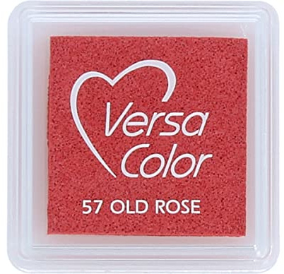 Tsukineko VersaColor Stempelkissen - Rosa, Old Rose - Klein - Deckend, Wassbasis - Wasserfest - Embossing