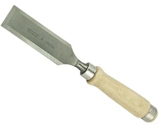 ULMIA Stechbeitel 40 mm Gesamtlänge 315 mm mit hellem Holzheft, zur Bearbeitung von Holz, 164-40
