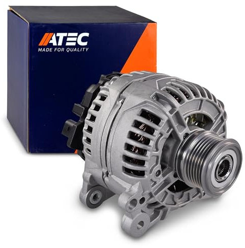ATEC Germany 1x alternatore 14V 140A Compatibile con AUDI A1, A3, A4 B6, A4 B7, SEAT ALHAMBRA, ALTEA, IBIZA, LEON, TOLEDO, SKODA FABIA 2, OCTAVIA 2, RAPID, ROOMSTER, SUPERB 2, YETI (5L)