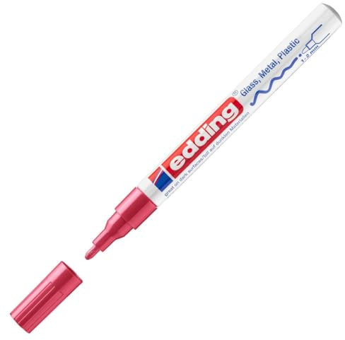 edding Glanzlack-Marker creative 751, 1 - 2 mm (Einzelstift, rot)